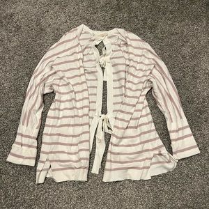 Mystree pink and white cardigan